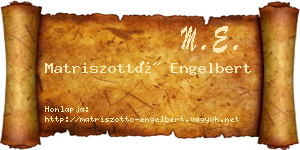 Matriszottó Engelbert névjegykártya